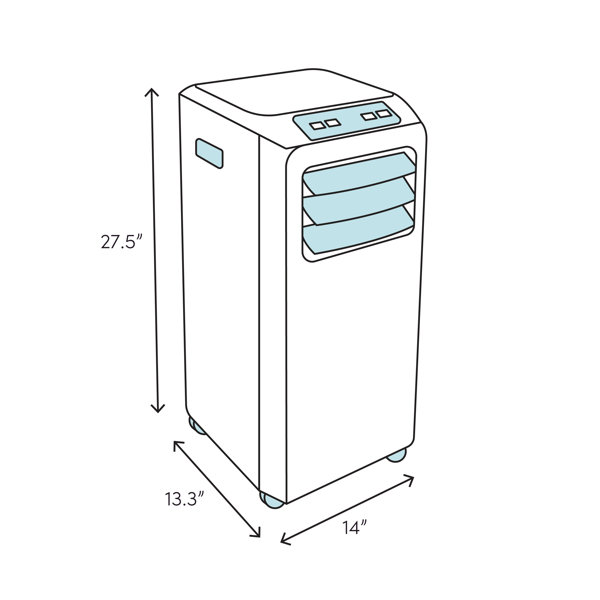 JHS 10,000 BTU Cooling Portable Air Conditioner with Remote and WiFi